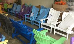OUTDOOR POLY FURNITURE CLEARANCE / NEW
ADIRONDACK CHAIRS STARTING AT $199.00
SAVE UP TO $200.00 PER CHAIR
Have a seat. You'll instantly feel the difference that quality materials and attention-to-detail make.
Maintenance free poly furniture is as tough as