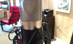 1 EV Cardinal Condensor mic - cool vibe, can be used on stage with a retro look as well. Neat vocal tone and sounds great on horns as well. Listing at $209 new, asking $150. Got a nice dent in the grille but still works/sounds as usual.
1 ADK A51-SL -