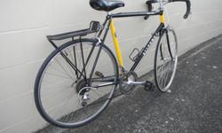 We currently have an Allegro Nemesis road bike on consignment at Island Cycle, Some of the specs of the bike are as follows..
-Shimano brake levers
-Aftermarket rear rack
-Shimano crankset
-12 speed Shimano drivetrain
-Shimano derailleurs
Feel free to