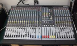 All in extremely good condition !!!!
$1199 - 1 Allen & Heath GL2400 24x4x2 audio mixer - power supply recently refurbished, board all checked out Dec.20/11 , looks like new !!!!
$895 - 1 Soundcraft 200B 16x4x2 Studio Version audio mixer - all checked out,