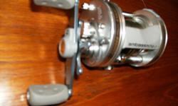 Made in Sweden, a 3 ball bearing level wind bait casting reel in excellent condition. RH.
Lined with new 15lb test.
