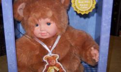 Anne Geddes Baby Bear Doll in excellent condition, and in original box.
$30 o.b.o.  Makes a great Christmas present!  Please call Kim at 691-0424.