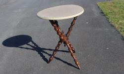 NICE SHAPE. OCCASIONAL TABLE, HANDY FOR WHEN THE GUESTS DROP OVER.