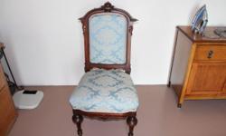 WOODWORK ALL ORIGINAL AND IN SUPER SHAPE. PROFESSIONAL REUPHOLSTERED.
