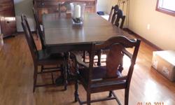 Table with 6 chairs, china cabinet and hutch.
In EXCELLENT condition
$500.00