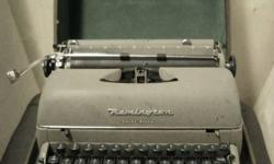 This is the sought after Remington Manual Typewriter as it is the Quiet Riter model with the Miracle Tab.
 
$30.