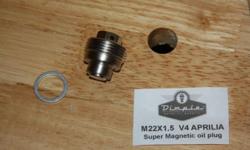 New - never installed.
Hex Head Magnetic Drain Plug, Pre-drilled for safety wire, includes crush washer.