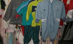 Downsizing in my Shop on the Children's Clothing, here are 4 pieces of Boys outfits: OCEAN PACIFIC 2pc Boys green Summer outfit long pants and shirt with short Arms, the Suit is a size 12M in new condition, selling it for $1 / Boys one pc light blue