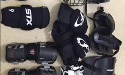 Helmet, pads, gloves etc suitable for age group: Tykes to Novice. Make an offer, take it all or take what you need. Thanks.