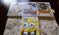 An assortment of 4 fun wii games. 6 bucks each or take the lot for 25! Amazing condition.
