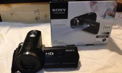 Hello all!
This is a Sony Camcorder. I purchased it 2 years ago from BestBuy for $600, and have used it couple of times for some film shoots. It's a awesome reliable digital recorder! It has a built-in Balanced Optical SteadyShot, which allows for the