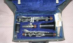 Wooden Boosey & Hawkes B-flat Clarinet in good condition, with case, reeds, etc. $150 firm.
Price includes clarinet music books if desired.