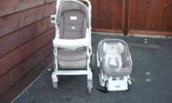 Peg Perego Car Seat and Stroller set for sale. Excellent condition. Grey and white. Paid over $600 retail. Car seat fits in stroller for new born and then the stroller can be used for children up to 5 years. Easy to open and close and light weight. Not