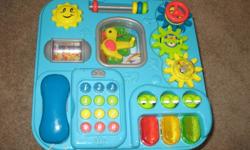 A great toy for a mobile munchkin.  My daughter loved playing at this table (especially the phone!).  In excellent condition. $10.00 or make me an offer combining with other items I have for sale.