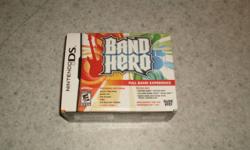 Brand new, still in the box Band Hero for the Nintendo DS/DSL.Comes from a smoke-free home and comes with the game, the Guitar grip, drum grip and Band Hero software with vocal capabilities.
The box has never been opened.
Please call 961-4260, text or