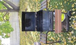 A sturdy, well used, well taken care of bbq. Fully functional, with the exception of the self-starter button. Used regularly by a family for the past 15 years without issue. Propane tank included, tools included.