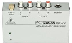 Need to fire up that old turntable and spin some vinyl? What happens if your new AV receiver or mixer doesn't have phono inputs? This ultra compact phono preamp box will take care of it.
It has both RCA L and R outputs, and stereo 1/4" output
Comes with a