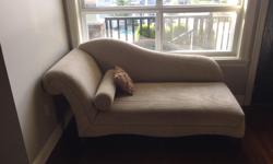 Beige chaise excellent condition. Steamed washed a year ago. Pet and smoke free home.