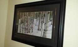 Large wood framed Bengal Tiger Print in excellent condition $125