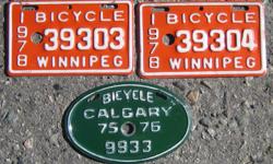 Bicycle License Plates
$10 each for the orange
$15 for the green
Email or call (no texting) ANY time, including evenings, Sunday and holidays, 604-800-2104 (Kelowna)