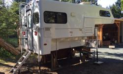 2005 9.5 ft Bigfoot camper for sale. Great shape and clean. 1500 series. Everything works. 1028 kg dry weight. Has electric jacks, LED light bulbs, all the standard camper stuff- fridge, 3 burner stove (no oven), bathroom (with shower), outside shower,