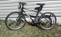 BIKE FOR SALE, A C.C.M. MANS BIKE, DK. GREEN
SIZE 26 SPEED 15
PRICE $50.00
CALLED 854-3570