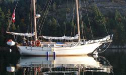 Immaculate Bill Garden designed ketch for sale with moorage in Nanaimo BC.
fiberglass hull with full keel. Solid teak interior. no veneers. New teak decks, Insurance evaluation at $120,000. Lots of storage and a comforable liveaboard. Moorage in Nanaimo