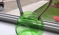 Brand new "Abbott" brand green glass feeder.
