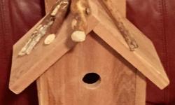 Custom made Cedar Bird houses.
Choose from 4 designs!
Custom Order for Xmas!
Ideal for small native species of birds on the Island!
Made from untreated Lumber and Recycled materials.
Easy Clean out panels.
Ask about our Lady Bug Houses coming soon