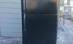 Fully functional Black Frigidaire Fridge for Sale. 29.5"Wide x 29" Deep x 65"High.
Sorry, no deliveries.