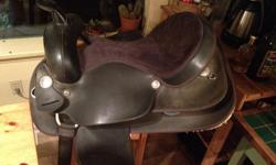 Black Wintec Western saddle. Size 16 wide tree with neoprene girth. 25 inch skirt. Located on Salt Spring Island. Will walk on ferry to meet at Vancouver Island. $300 OBO
250-537-1343