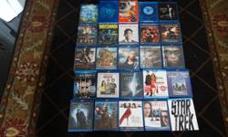23 blu ray and 2 DvD's. several unopened. Selling 3 for 10$