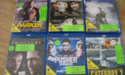 $2 each. Can meet in sooke or westshore. Bought when movie place closed out. Parker, Brothers, Abduction, Prisoners, Pusher, Category 7. See other ads for more movies.