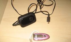 Pink Bluetooth Headset and Charger