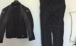 Men's leather jacket &pants,owner 6'4"215lbs. Very good condition,waterproof.