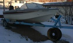 115 hp mercury 2 stroke rebuilt engine with approx 10 hrs on it, might need some carburator work, boat trailer with tilt, and the boat is a 16 ft glasspar and goes with it free. The boat could be fixed but not worth my time.