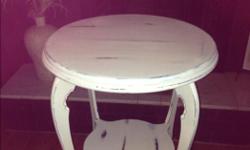 Solid wood Bombay Table. Annie Sloan paint/wax. 24" round and 30" tall. Call Text or Email. 2507148900