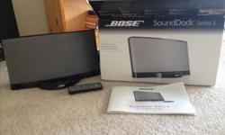 MINT condition BOSE series II sound dock for iphone or ipod (I think up to iphone 4)
comes with box, instructions, remote. (charges item while in the dock)
I paid $200
please call