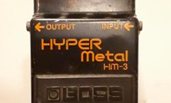 Boss HM-3 Hyper Metal distortion pedal. Sounds and works great, and is in good condition.
Posted with Used.ca app