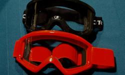 No-name brand goggles, brand new, still in the package. I have several pairs, black ones are 16 bucks, red ones are 20.