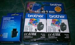 I have for sale brother printer ink. There is 2 black cartridges and 1 yellow cartridge. I also have a 3rd black cartridge, not sure if it is exactly the same as others. The 2 black are LC41BK and the yellow is LC41Y. The other one looks like it is good