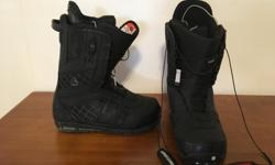 Burton snowboard boots. Mens sz 9. (Im a sz 9/10 womans and they fit great as well). Like new, worn only 3 times. super comfortable and easy to 'tie up'.