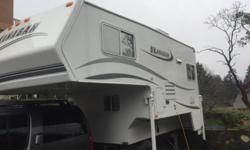 2007 Okanagan model w 90
basement model
level entry to north south queen bed
New batteries , solar panel ,with digital read Controler ,electric happi jack with remote Controler exterior shower . Two piece bathroom lots of storage . Very little use good