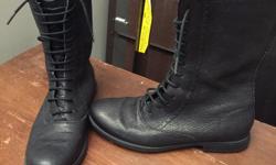 Black leather boots brand new