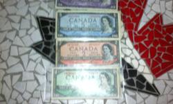 1967 centennial one dollar bill
1954 series all but the 20 in the photos
This ad was posted with the Kijiji Classifieds app.