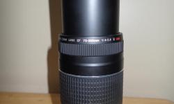 Lens is like new and only has shot around 30 photos. Iv decided the 70-200 will suit my needs better so I no longer have a use for this. Great Zoom lens at an entry level price. The lens has always been protected by a Tiffen UV filter. I can bring it into