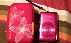 Pink canon Powershot SD1400 IS digital elph 14.1 mega pixel digital camera. Comes with original box, cords, and case. One year old. Please contact for more information.
This ad was posted with the Kijiji Classifieds app.