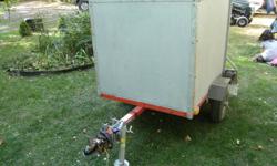 I have an enclosed trailer approx 4 feet long by 3 feet wide by 3 feet tall...great for camping or keeping stuff enclosed..trailer tounge jack and wheel bearing buddies..asking $500