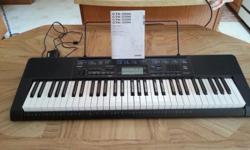 Casio CTK-2300 61-Key Personal Keyboard with Voice Pad Feature
* Five Voice Pads
* 48-Note Polyphony AHL Sound Source
* 400 Tones, 150 Rhythms, 10 Digital Reverb Effects & 110 Built-In Songs
* Step Up Lesson System
* Can be powered by batteries or with