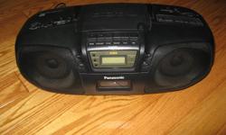 Panasonic model RX-DS15. Excellent sound quality. Good condition. AC power cord included, but can also run on batteries for full portability.